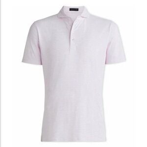 G/FORE Blush Feeder Stripe Tech Pique Polo